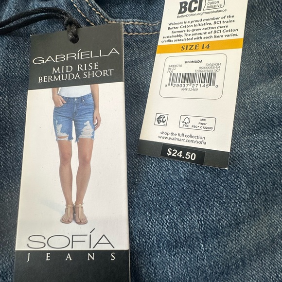 Sofia by Sofia Vergara Blue Denim Shorts - Picture 3 of 4